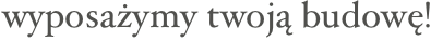 
              wyposażymy twoją budowę!